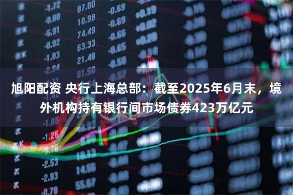 旭阳配资 央行上海总部：截至2025年6月末，境外机构持有银行间市场债券423万亿元